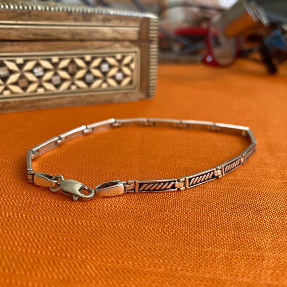 Silver 925 original stamped bracelet for men - Picture 2 of 11